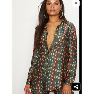 Pre-Loved Chevron print shirt sz 10